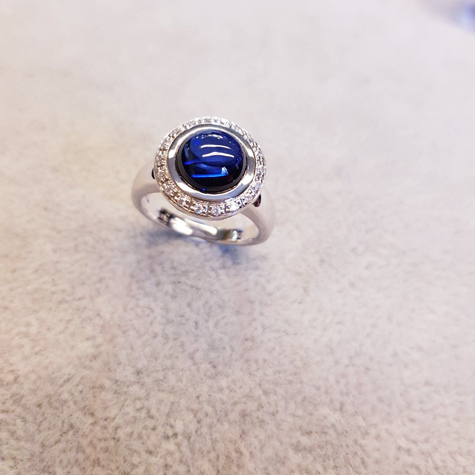 Sapphire Modern Bezel Ring