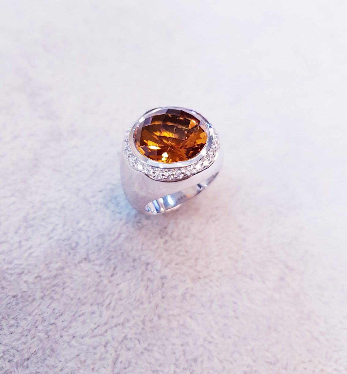 Faceted Citrine Ring