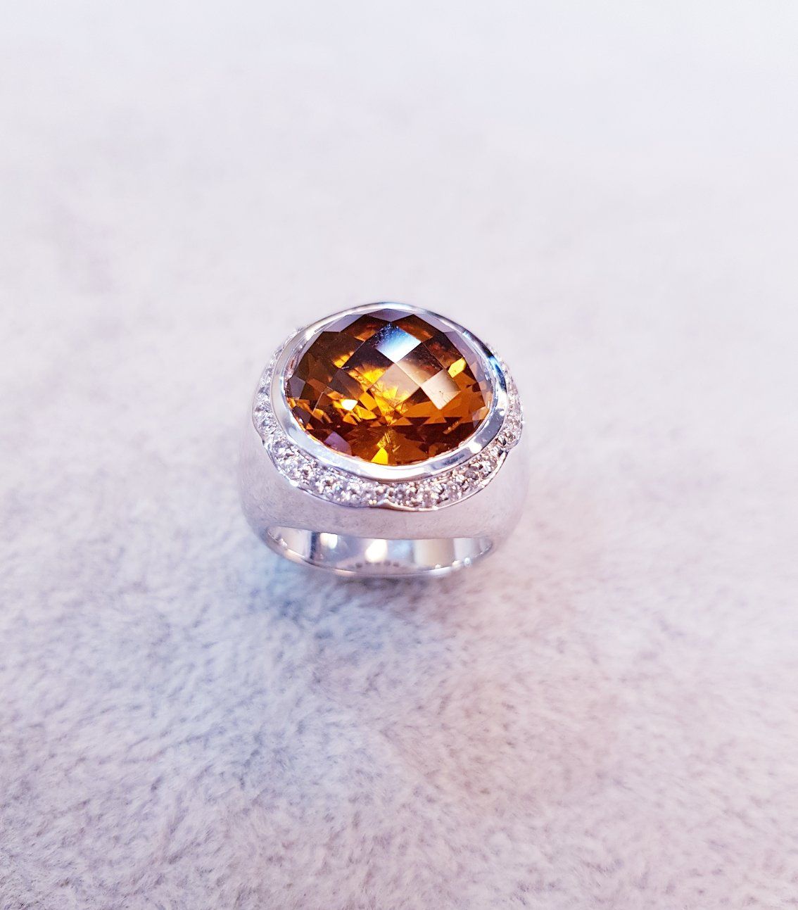 Faceted Citrine Ring