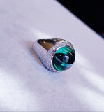 Cabochon Round Emerald  Ring
