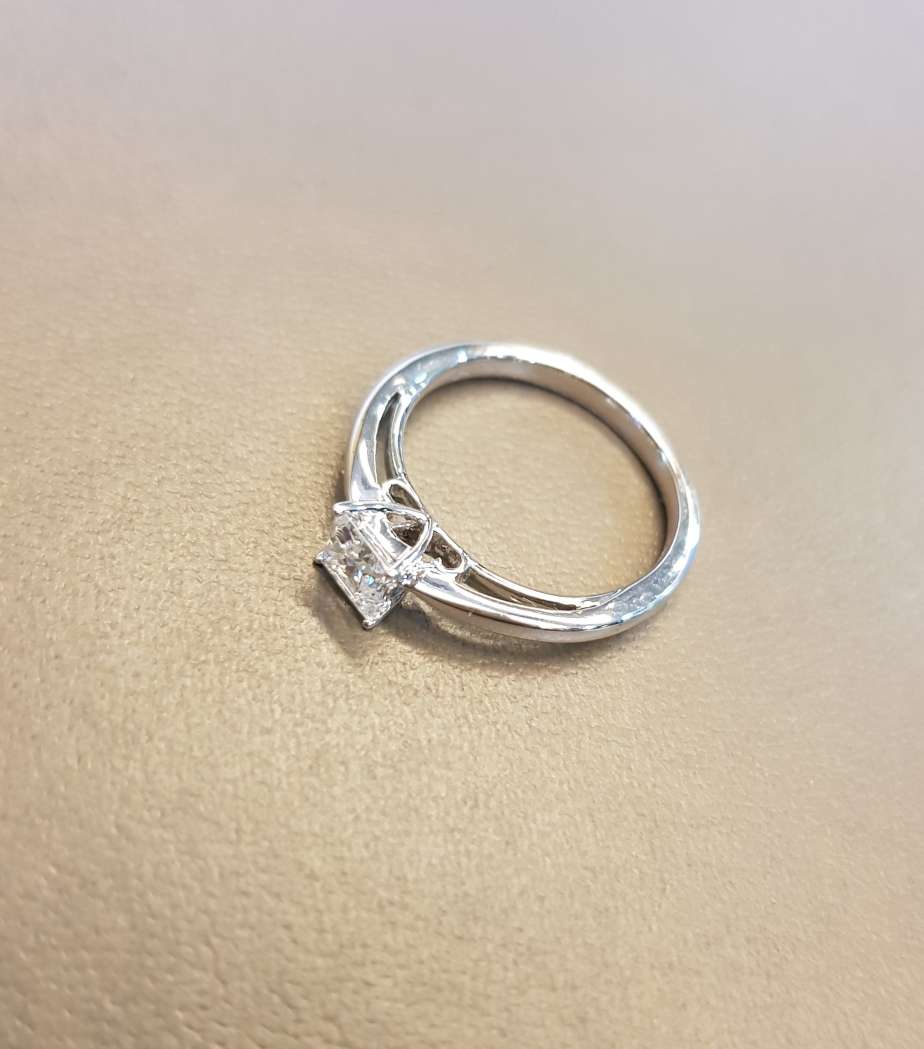 Delicate Princess cut Simulated Diamond Ring