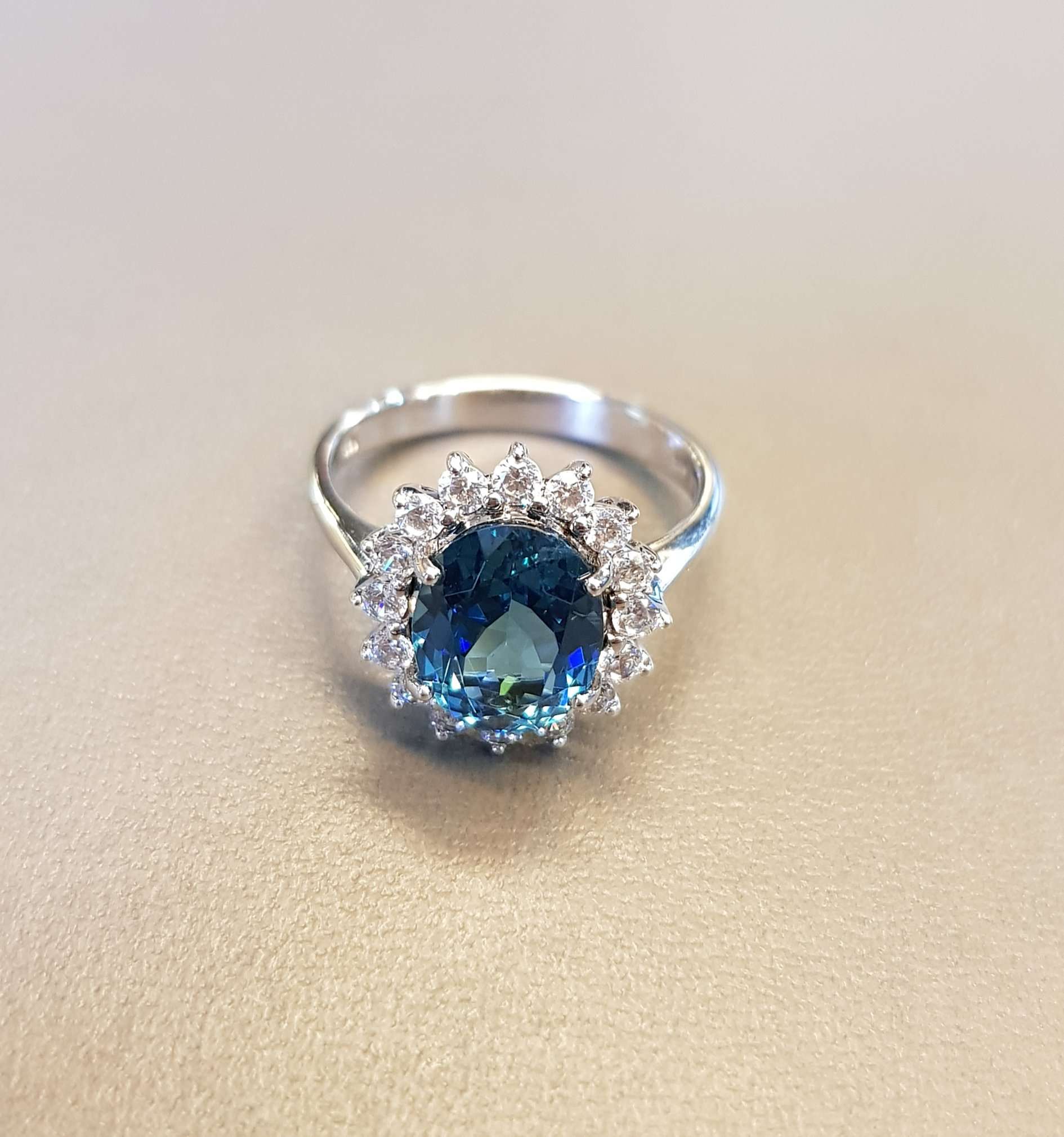 Kate Green Blue Scintilli Ring