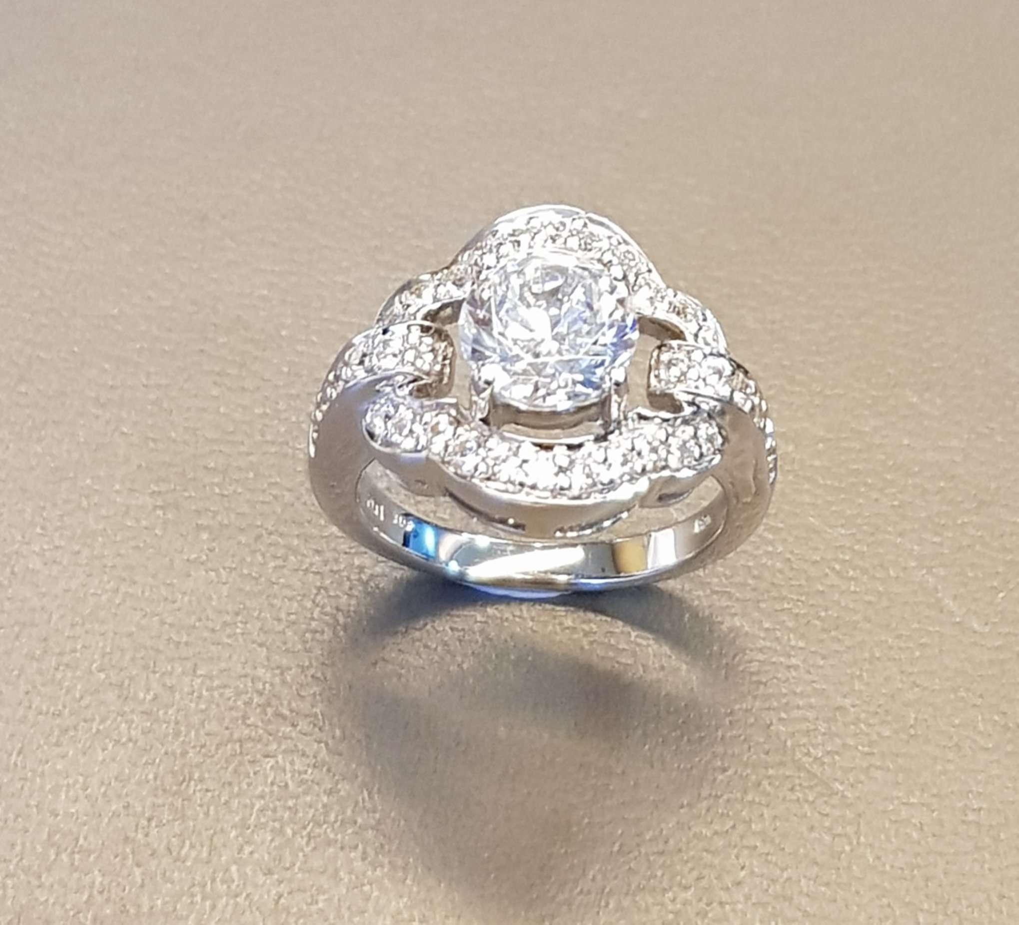 Halo Simulated Diamond Ring