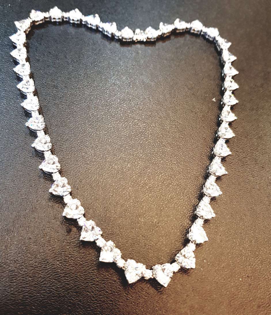 Heart shape Tennis Scintilli Necklace