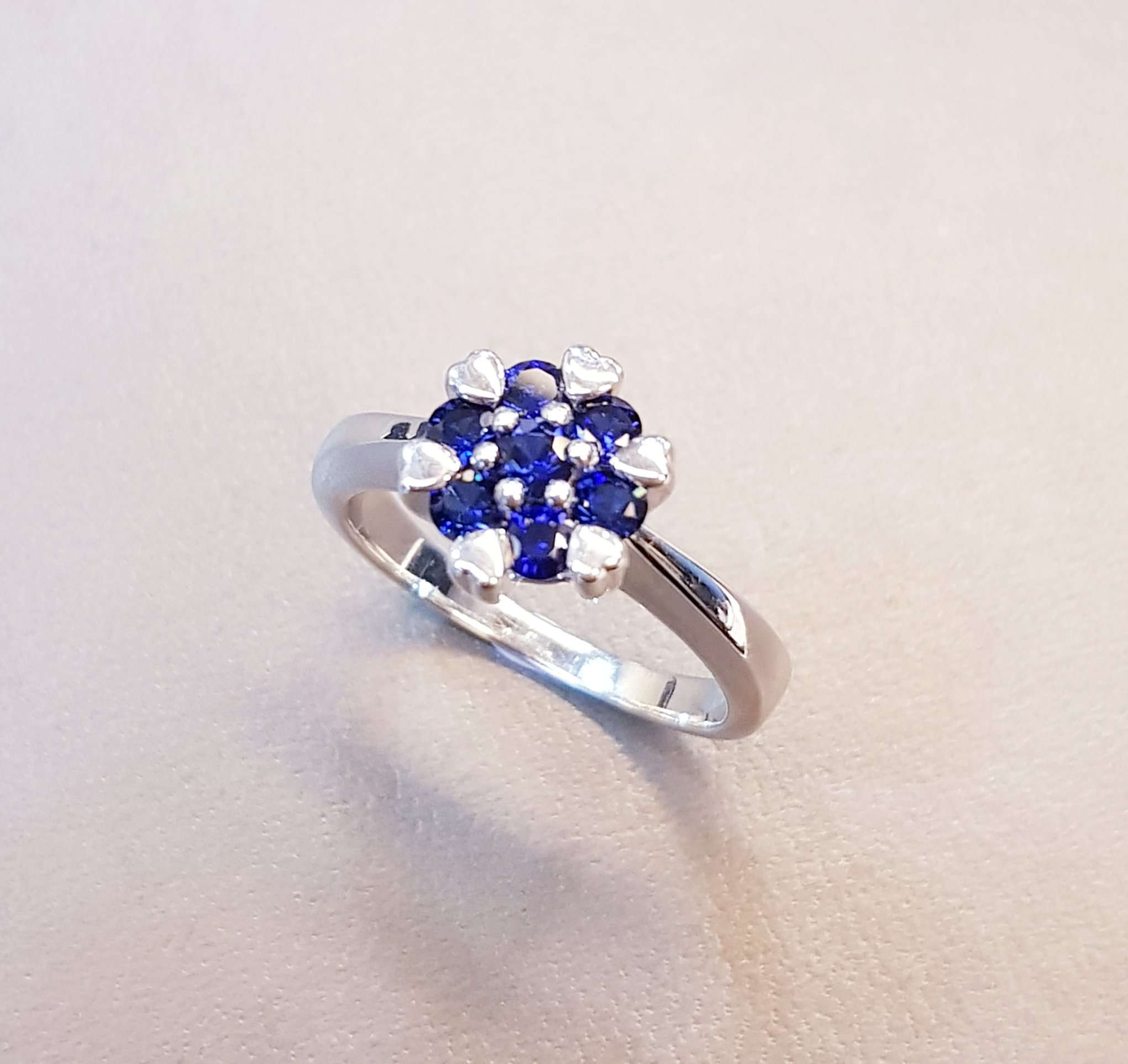 Beautiful Floral Sapphire Ring