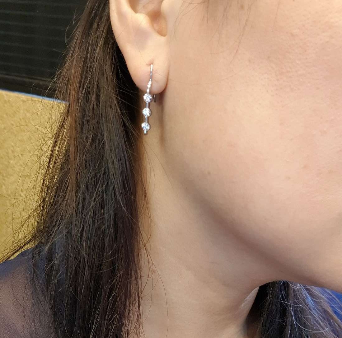 White Sapphire Earring