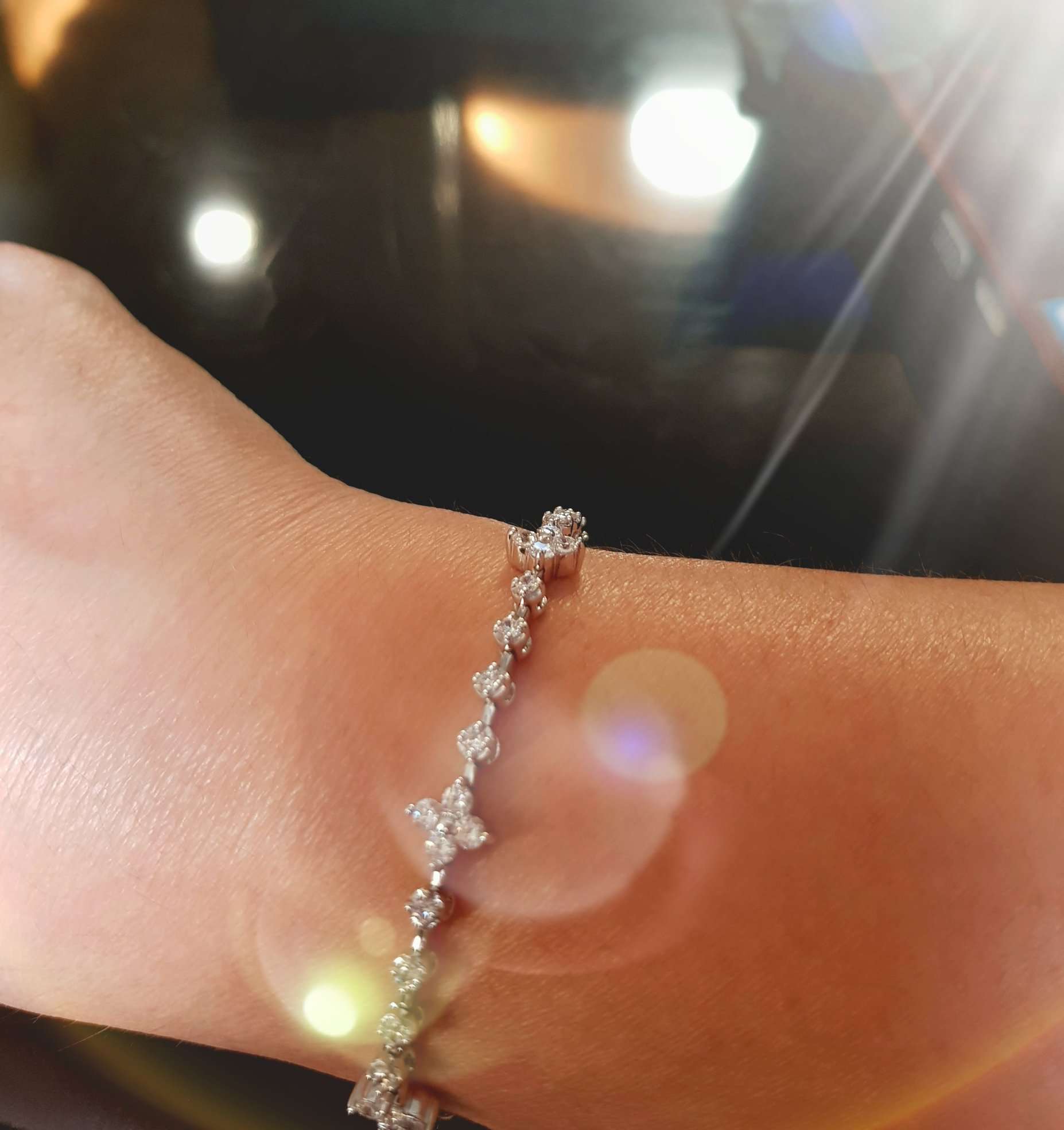 Delicate Simulated Diamond Bracelet