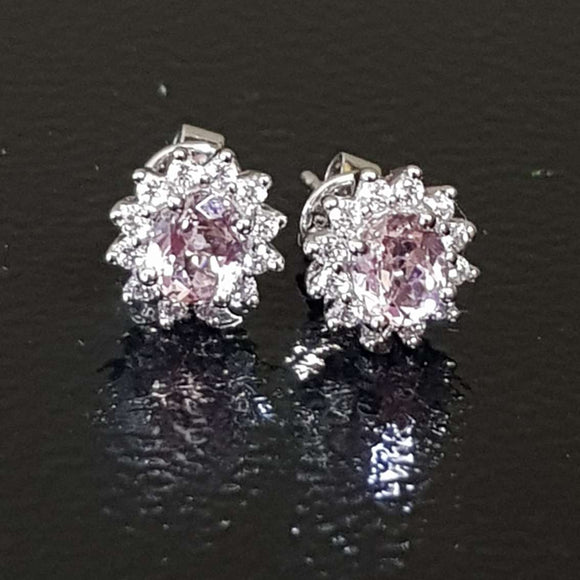 Morganite Cluster Earring
