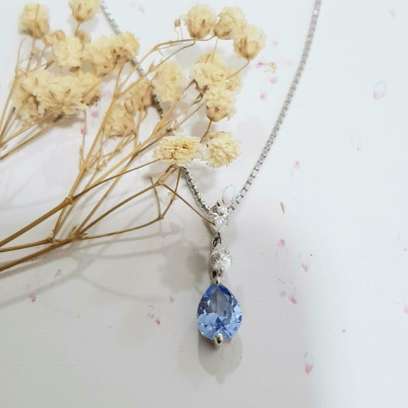 Modern Trilogy Blue Topaz Pendant