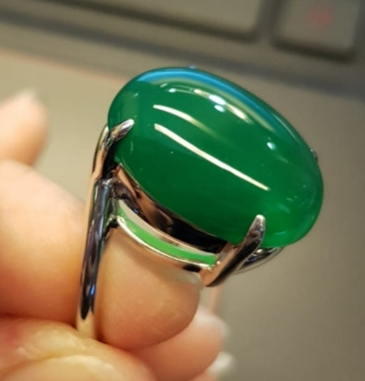 Green Agate Ring