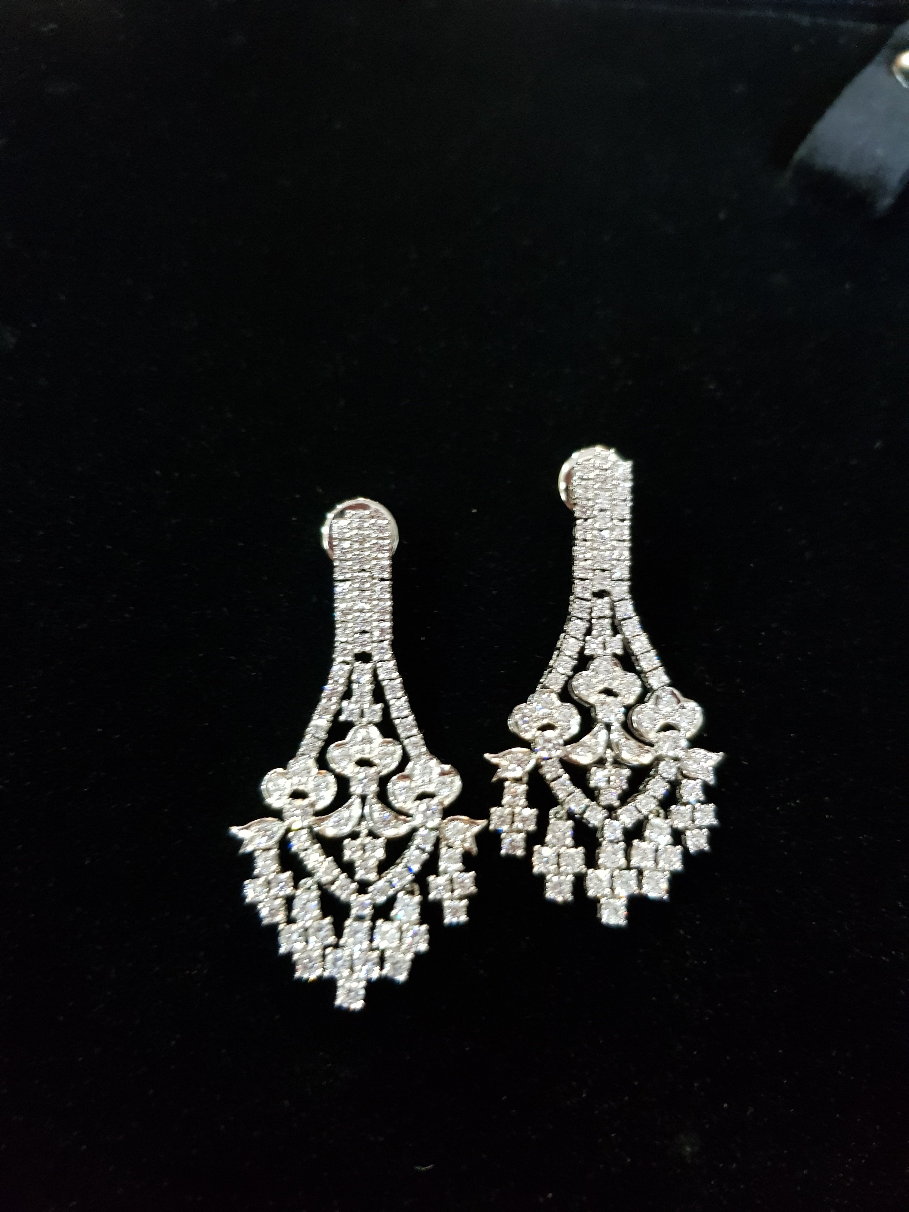 Inspired Peranakan Diamond Simulants Earrings