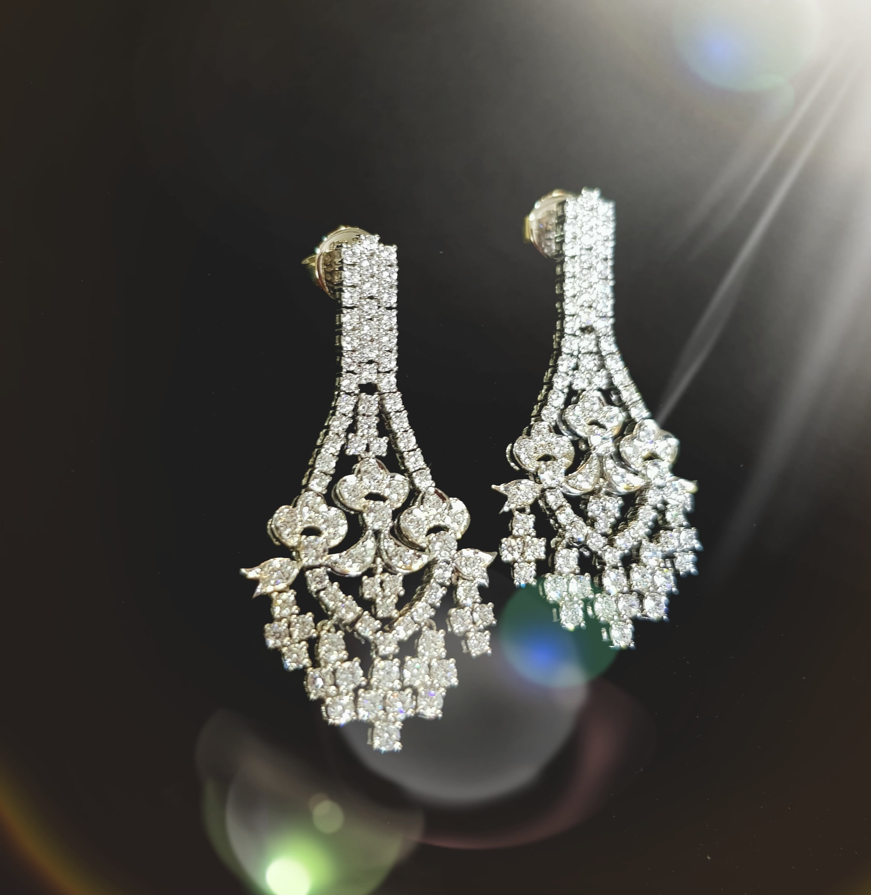 Inspired Peranakan Diamond Simulants Earrings