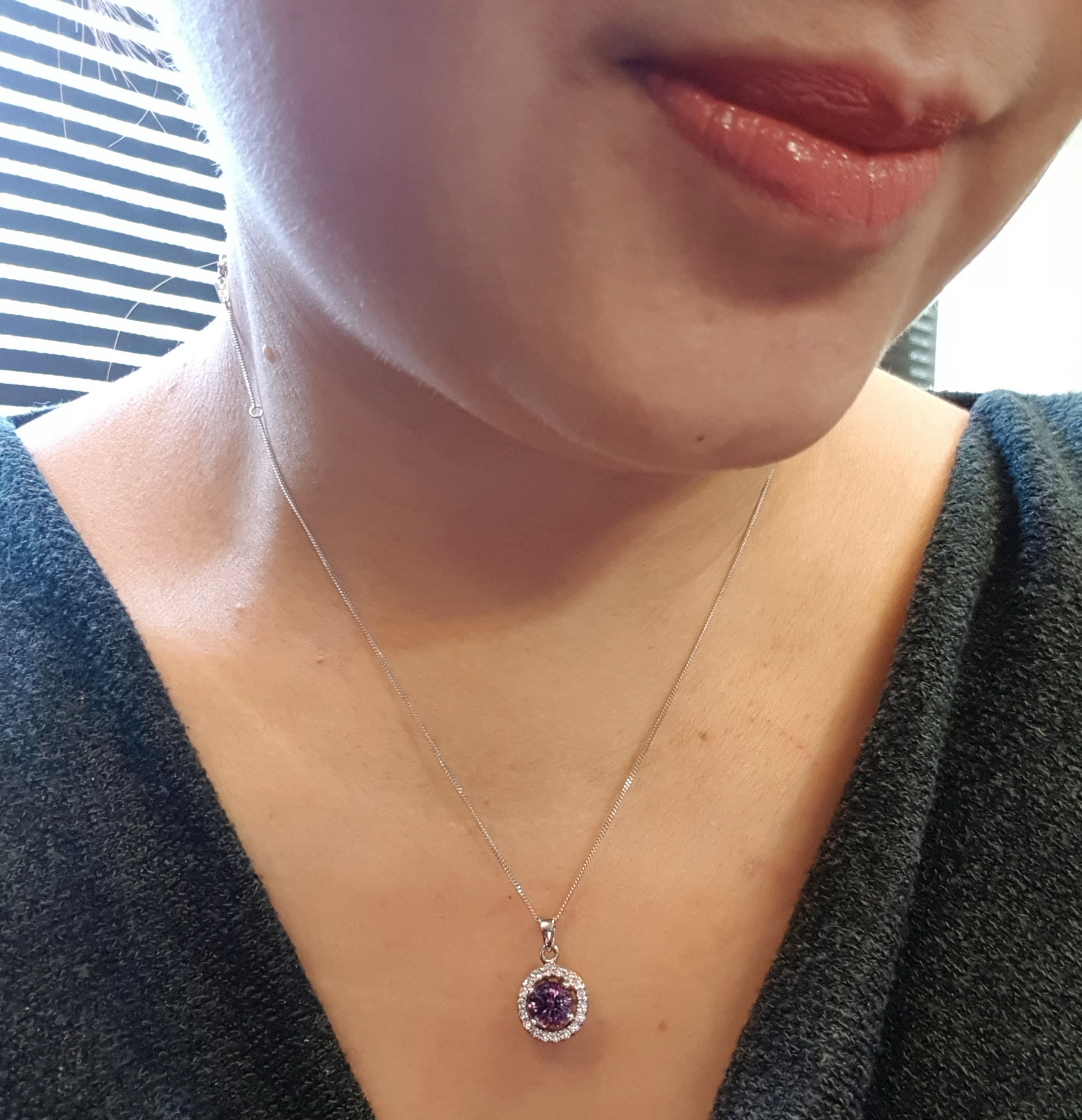 Halo Alexandrite Pendant