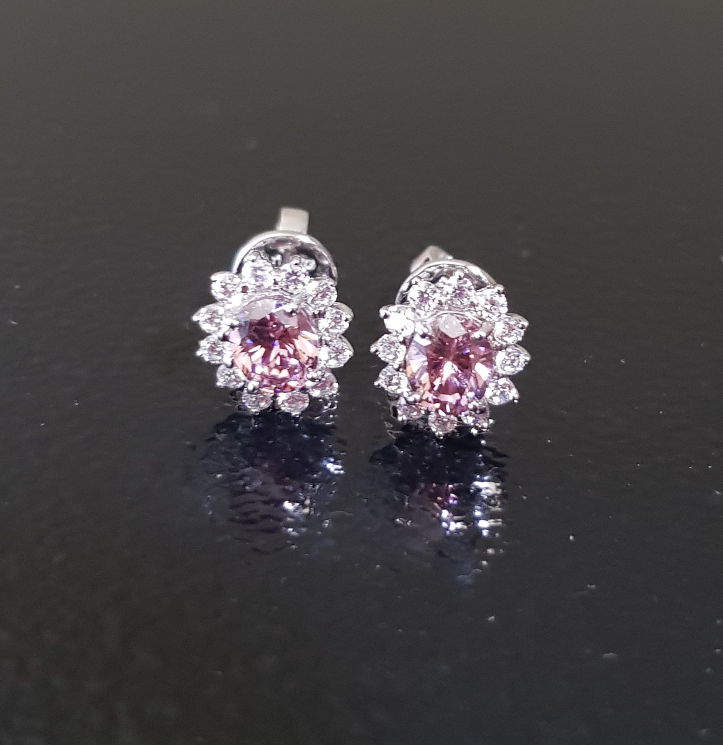 Rose Pink Tourmaline Earrings