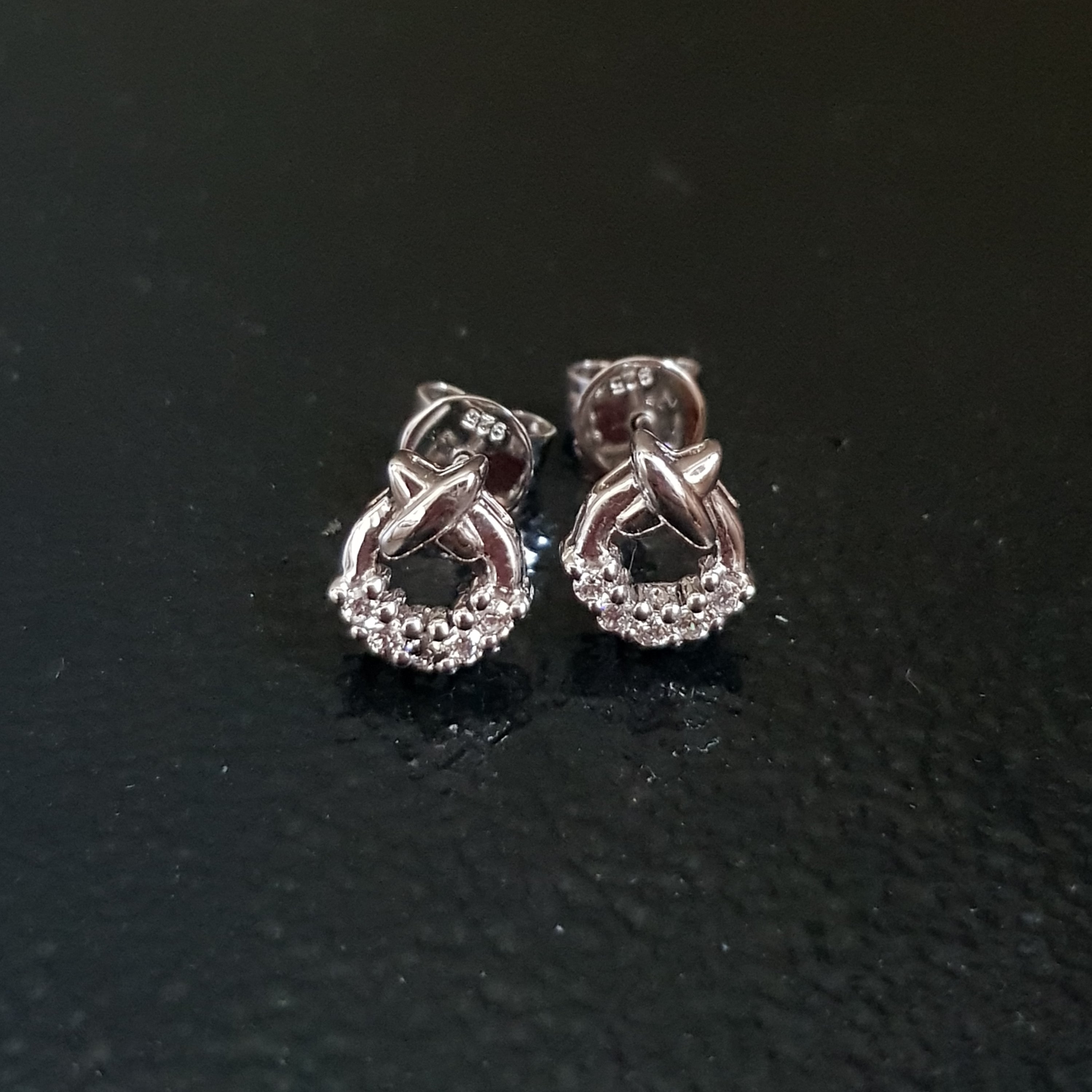 Micro Pave Criss Cross Earring