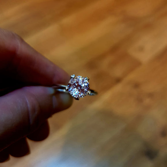2.15 ct Centauri Star Engagement Ring