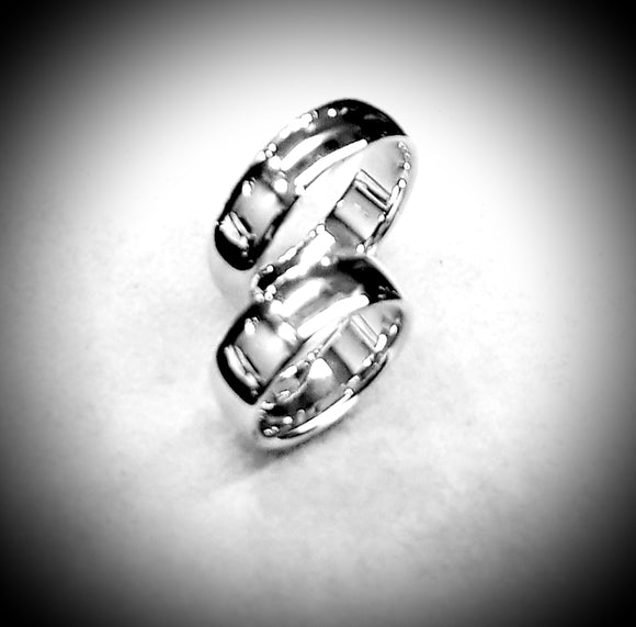 H1 Glossy 7 mm Plain Wedding Band