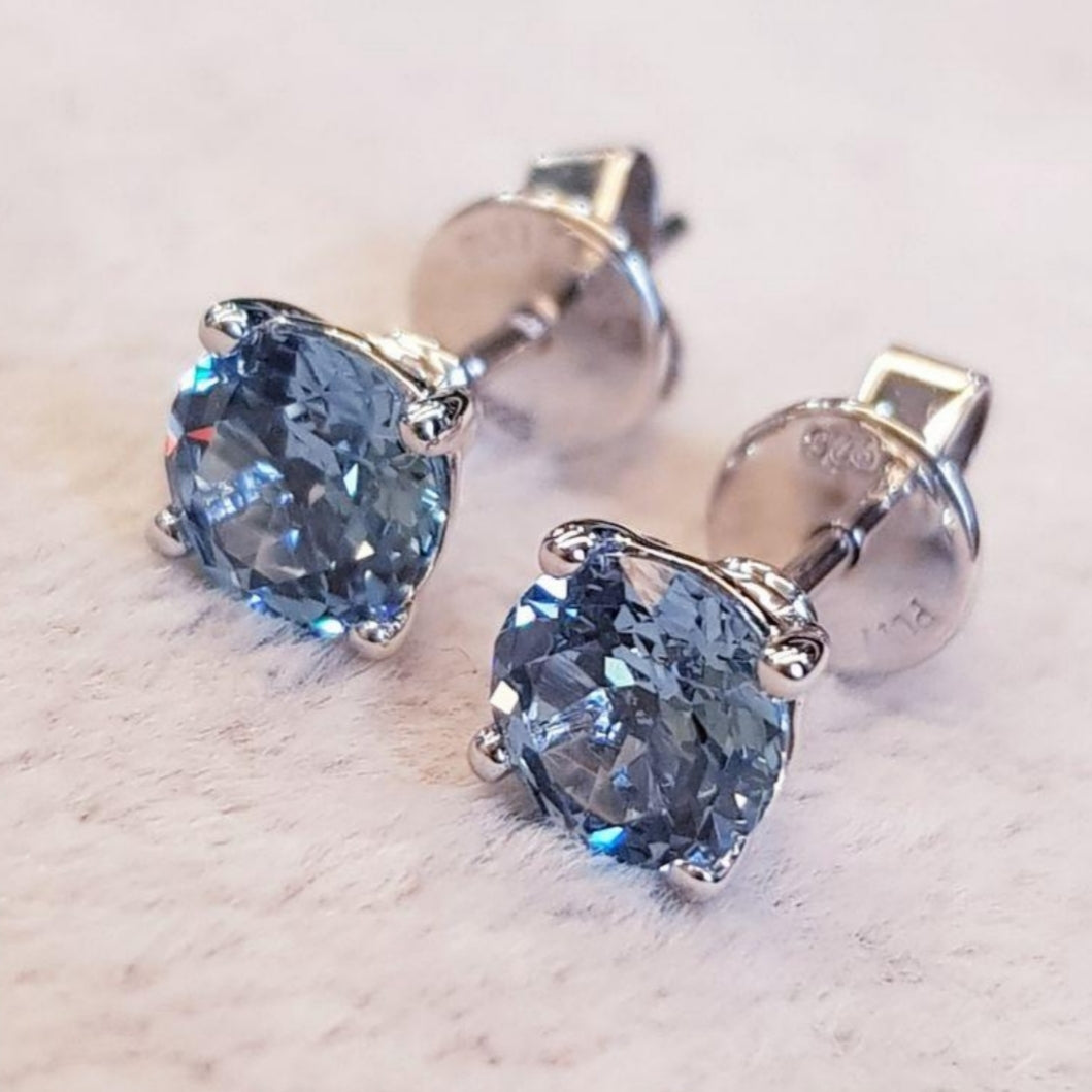 Classic Aquamarine Solitaire Earrings