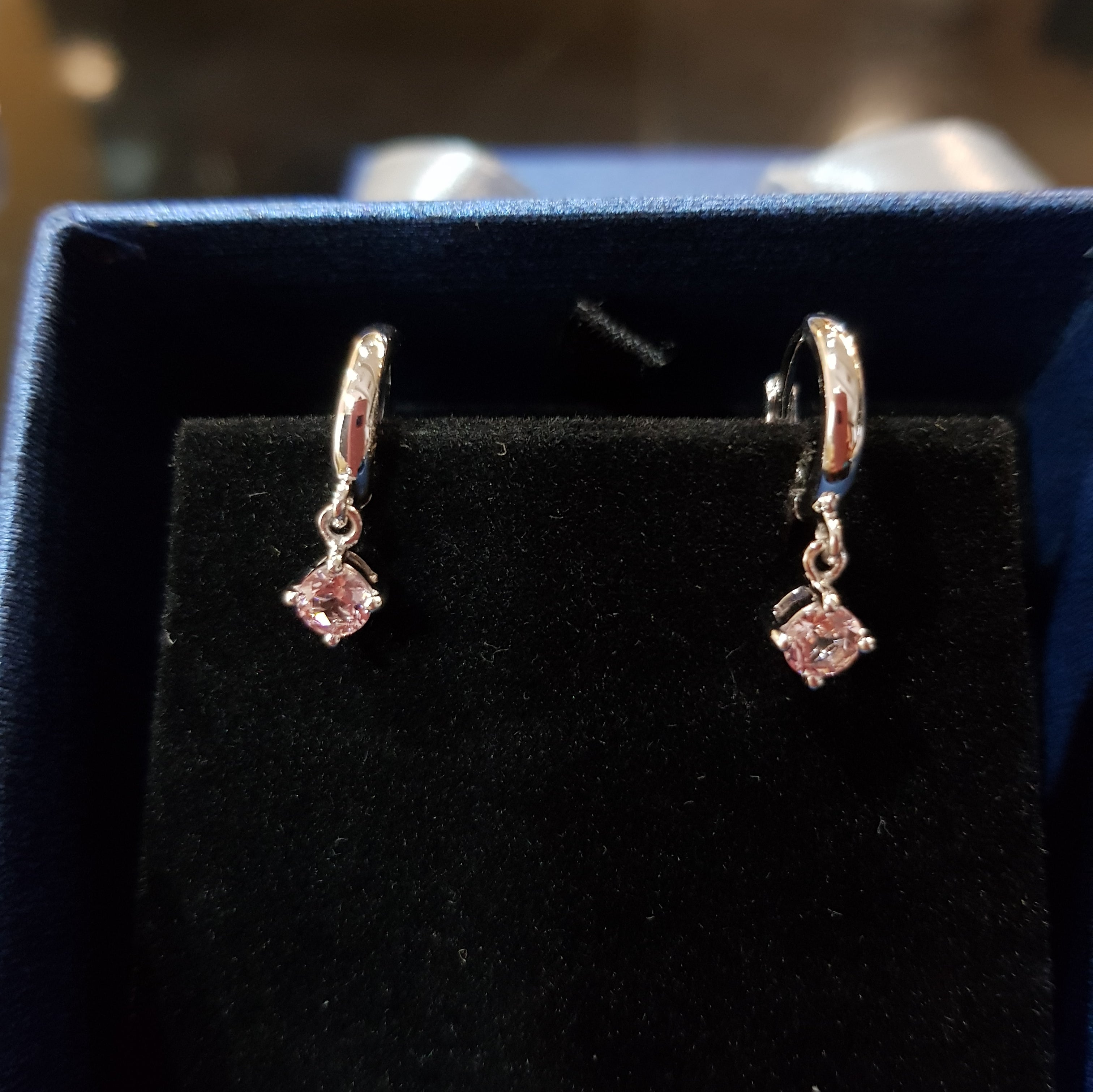 Dainty Morganite Hoop Earrings