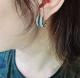 Elegant Emerald Diamond Simulants Earring