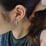 Elegant Emerald Diamond Simulants Earring