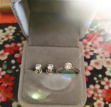 0.50 carats Diamond Simulants Solitaire 4 Claws Earring