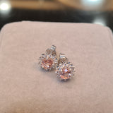 Morganite Cluster Earring