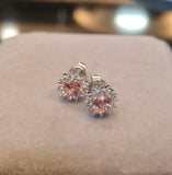 Morganite Cluster Earring