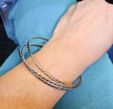 Trinity design with Heartshape charm Bangle