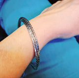 Trinity design with Heartshape charm Bangle