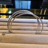 Trinity design with Heartshape charm Bangle