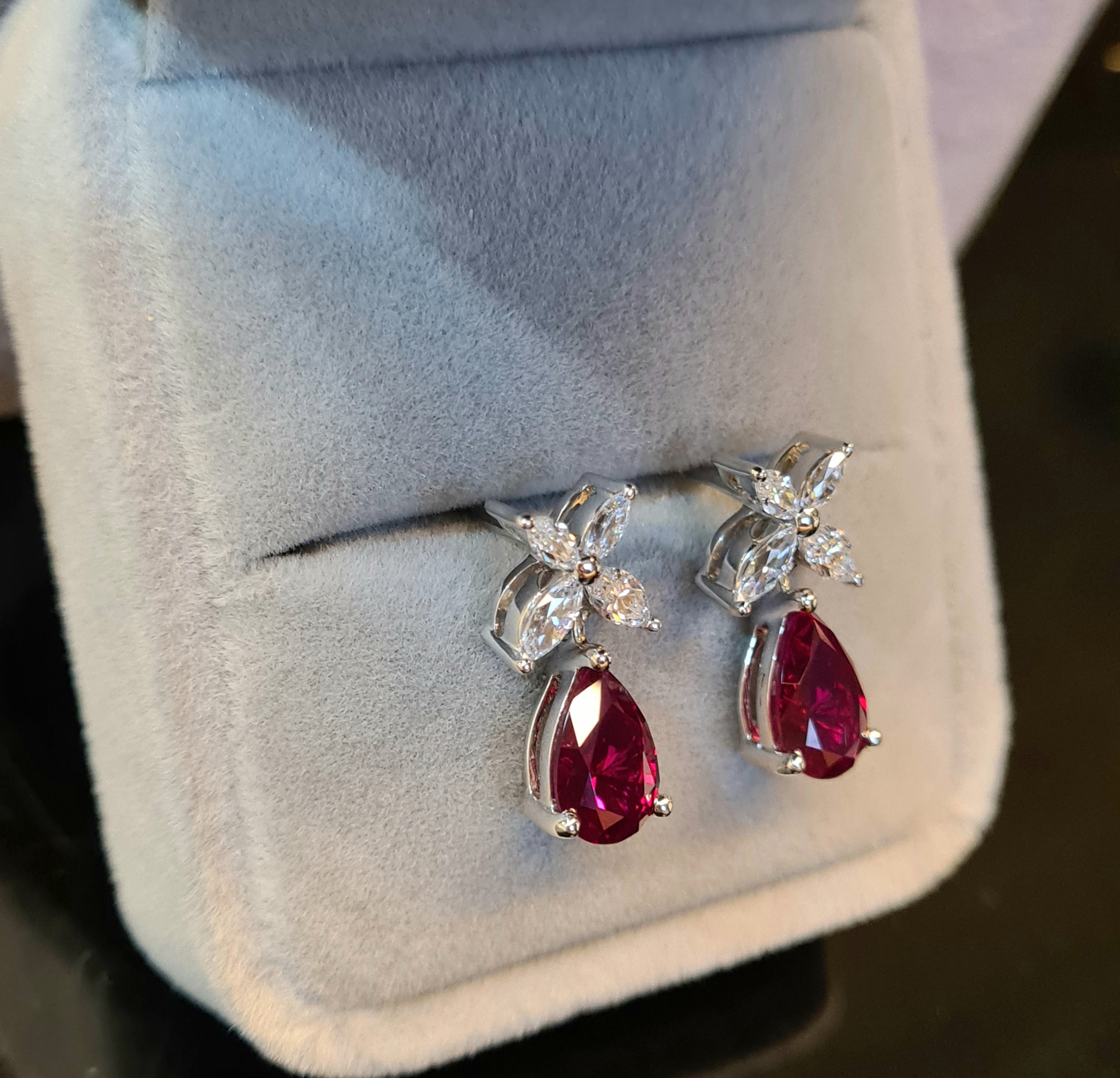 Ruby Dangling Earrings