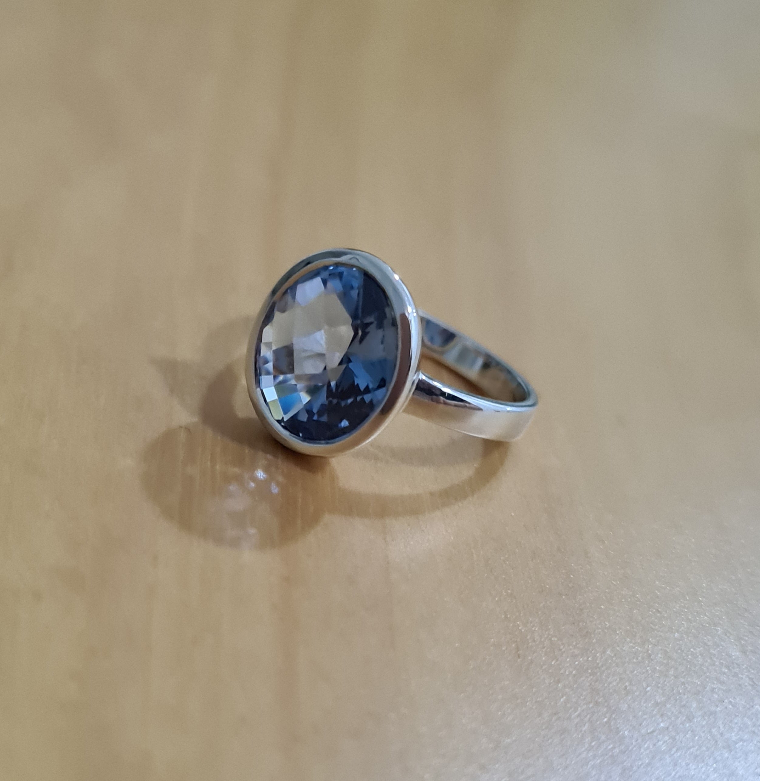 Bezel Aquamarine Ring