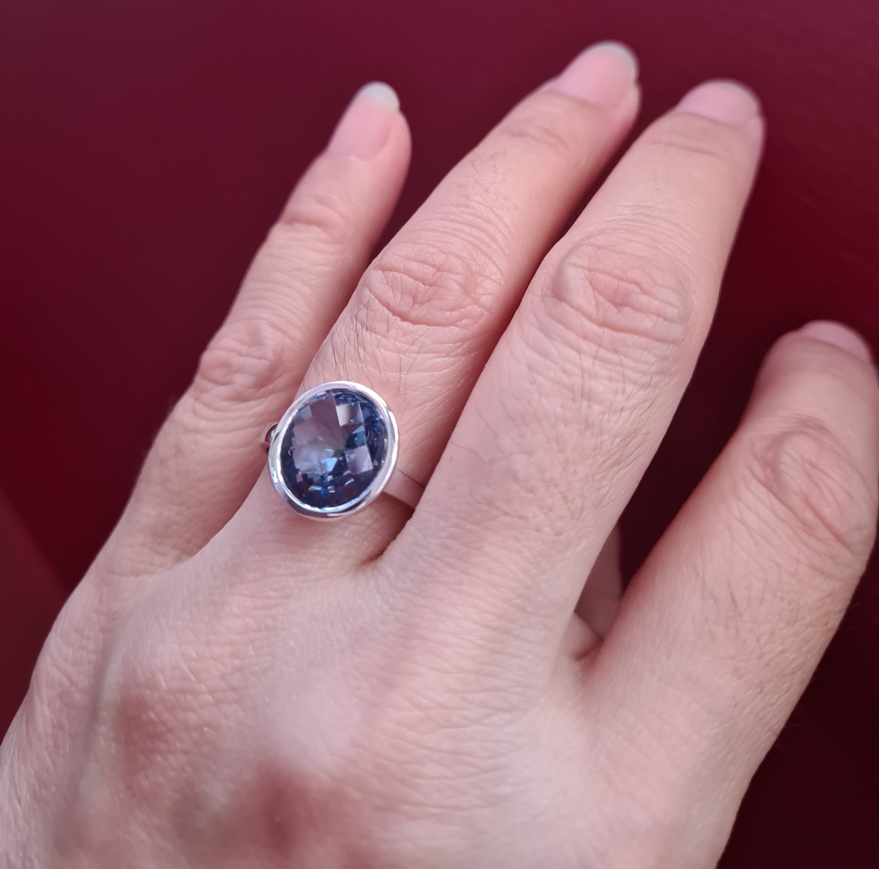 Bezel Aquamarine Ring