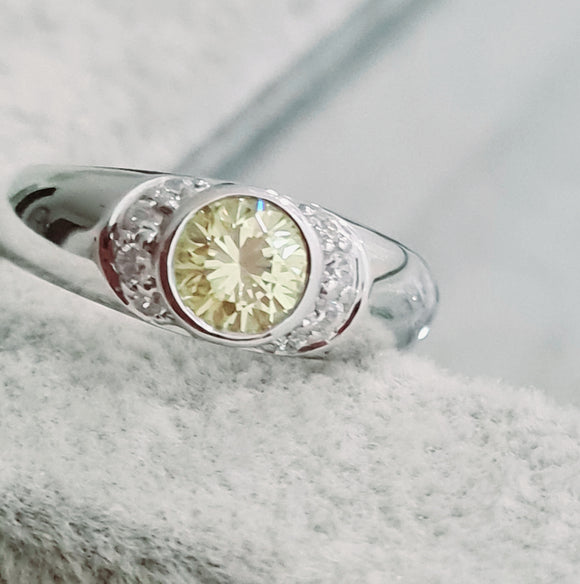 Brilliant Canary Diamond Simulants Ring
