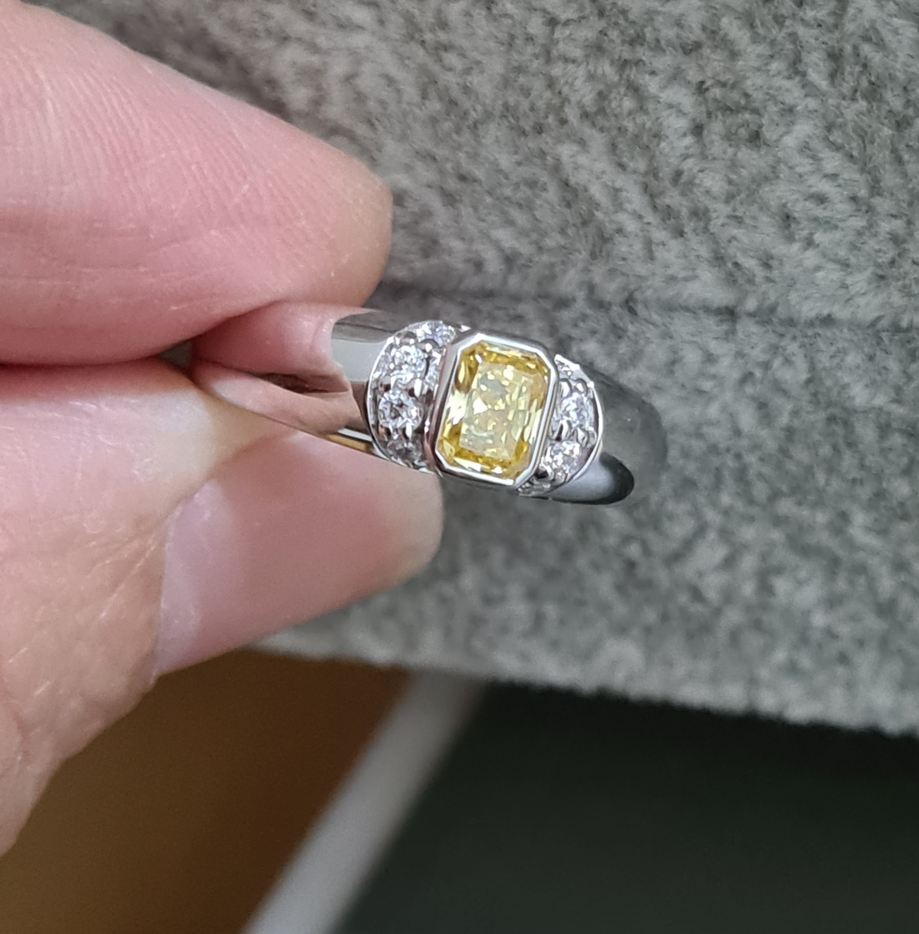 Sparkle Canary Ring