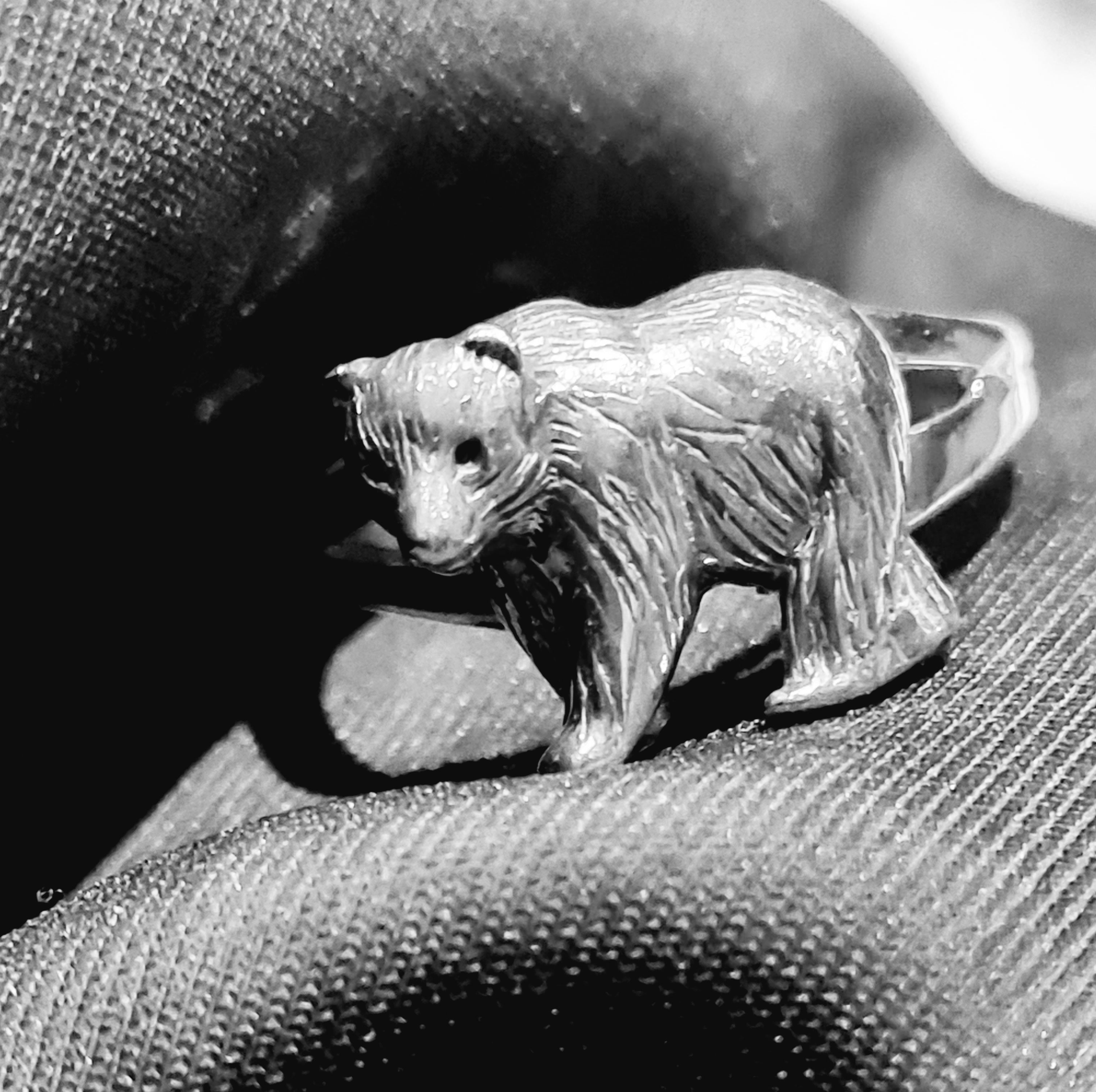 Bear Sterling silver Ring