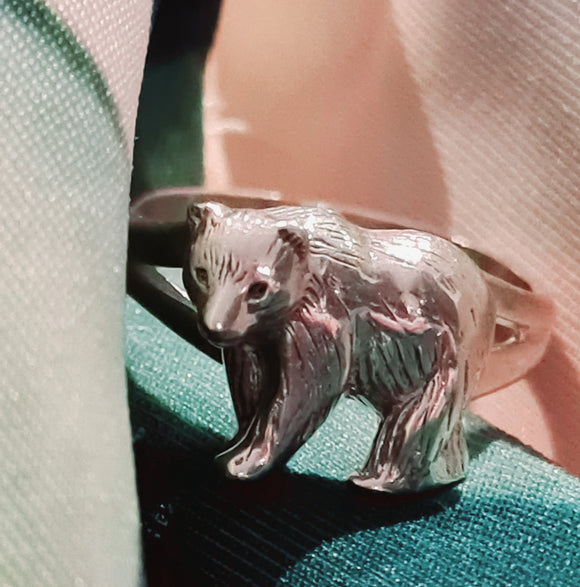 Bear Sterling silver Ring