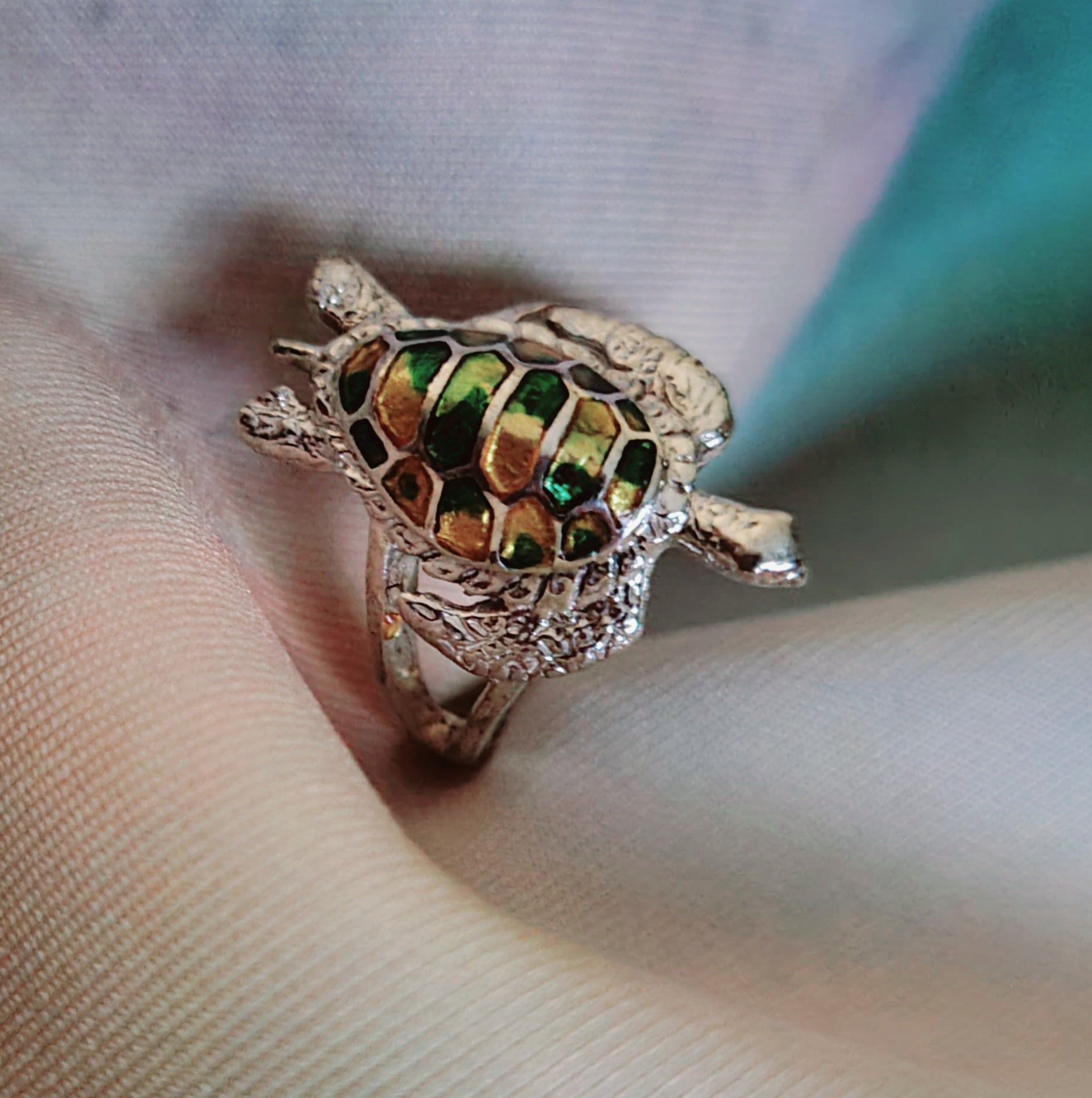 Sterling silver Baby Sea Turtle Ring