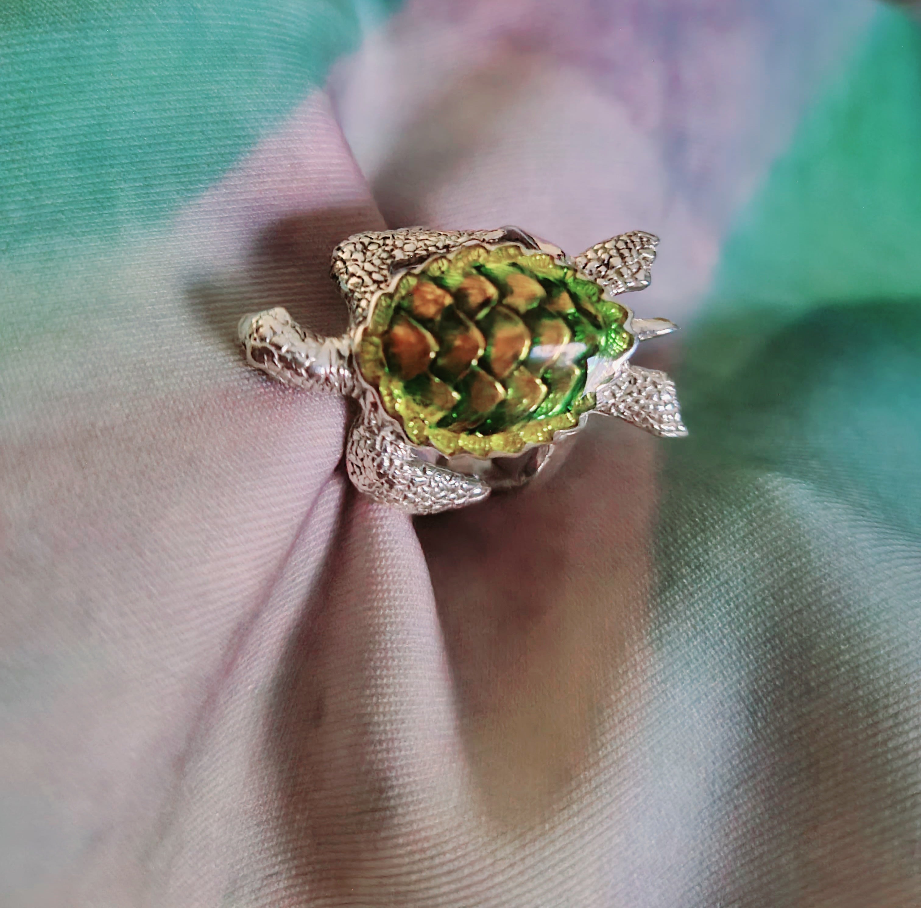 Sterling silver Baby Sea Turtle Ring