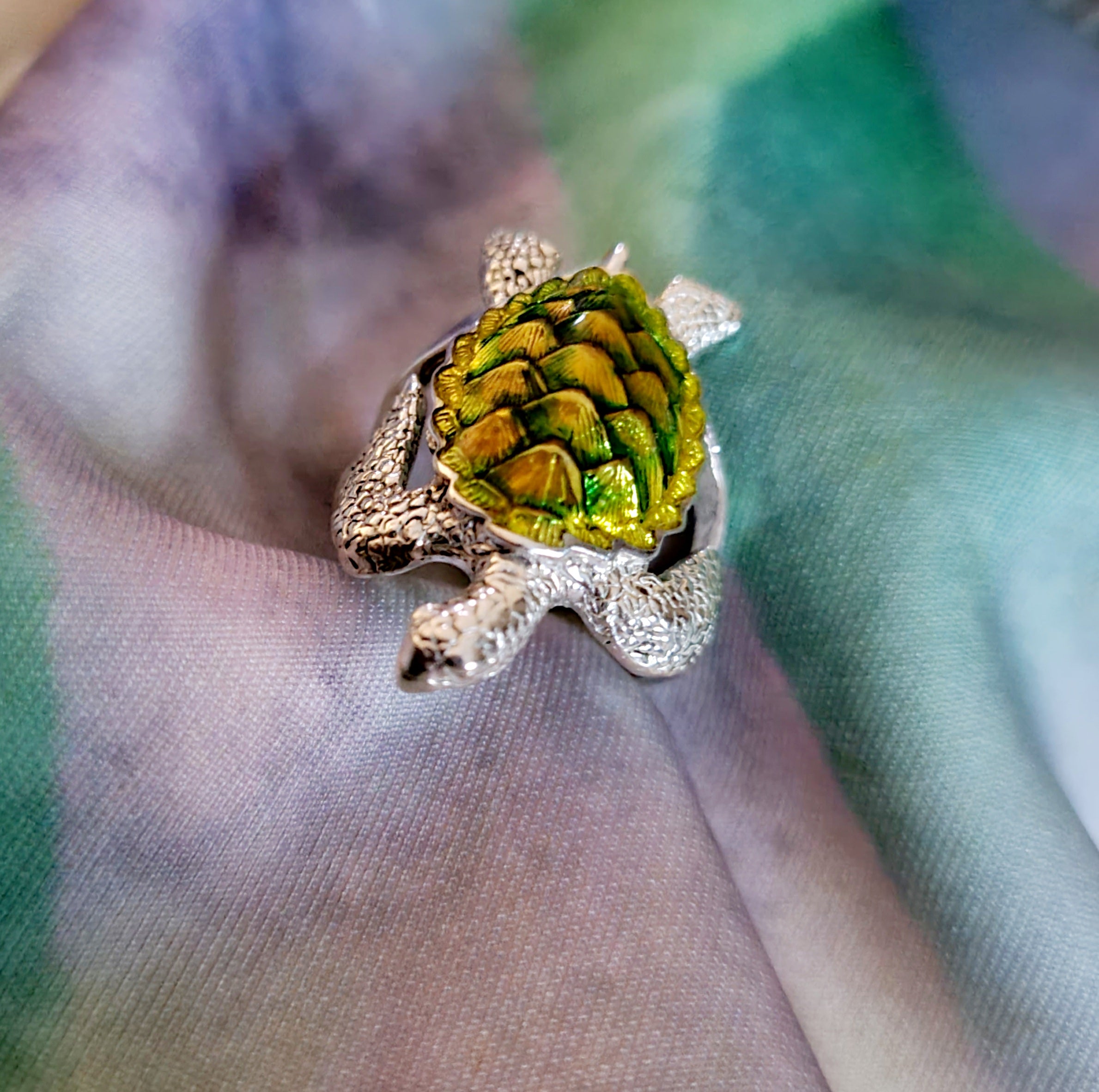 Sterling silver Baby Sea Turtle Ring