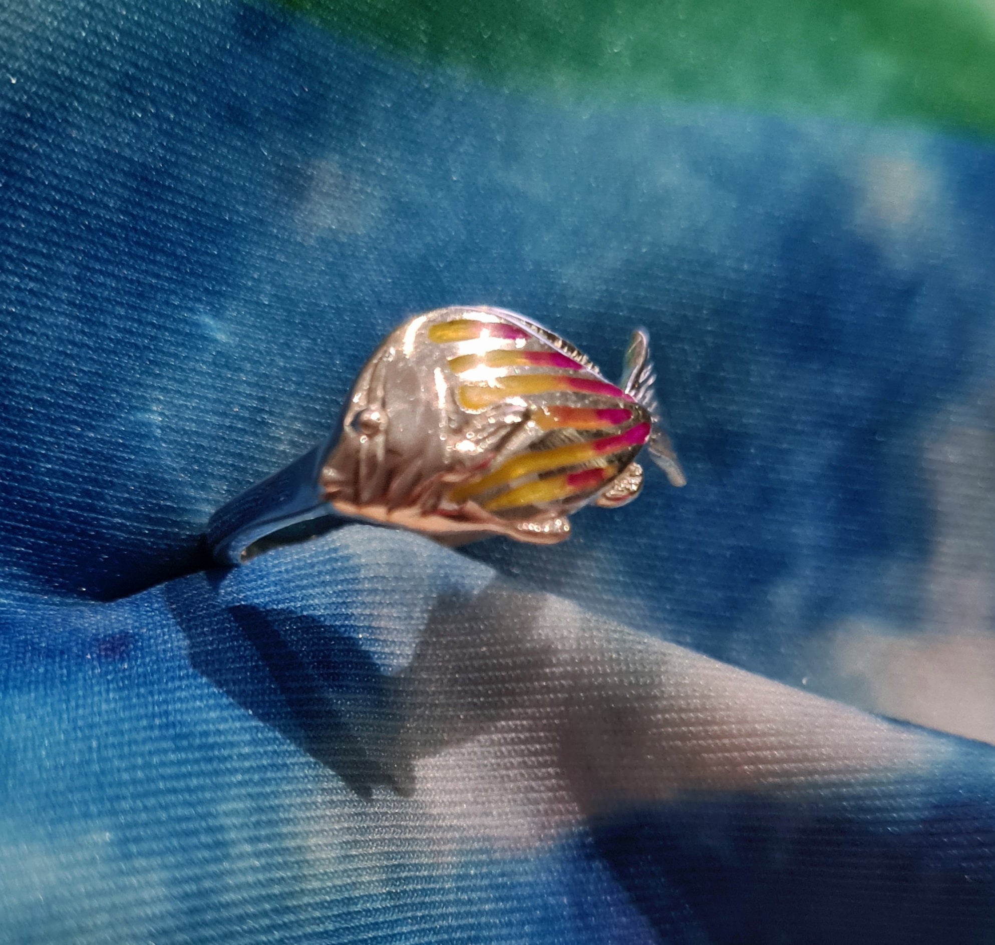 Enamel Colorful Fish Ring