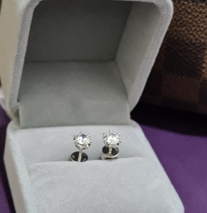 0.50 carat Diamond Simulants Solitaire Earrings