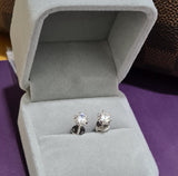 0.50 carat Diamond Simulants Solitaire Earrings