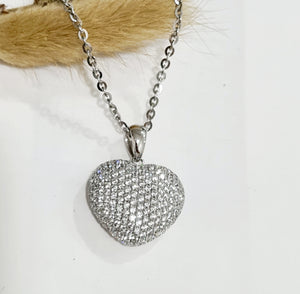 Pave Heart Pendant