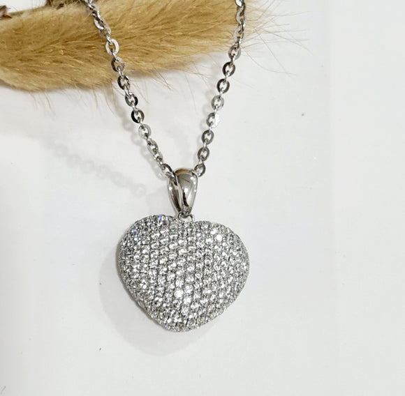 Pave Heart Pendant