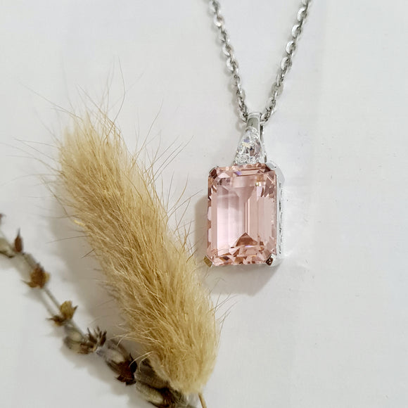 Sophisticated Emerald Morganite Pendant