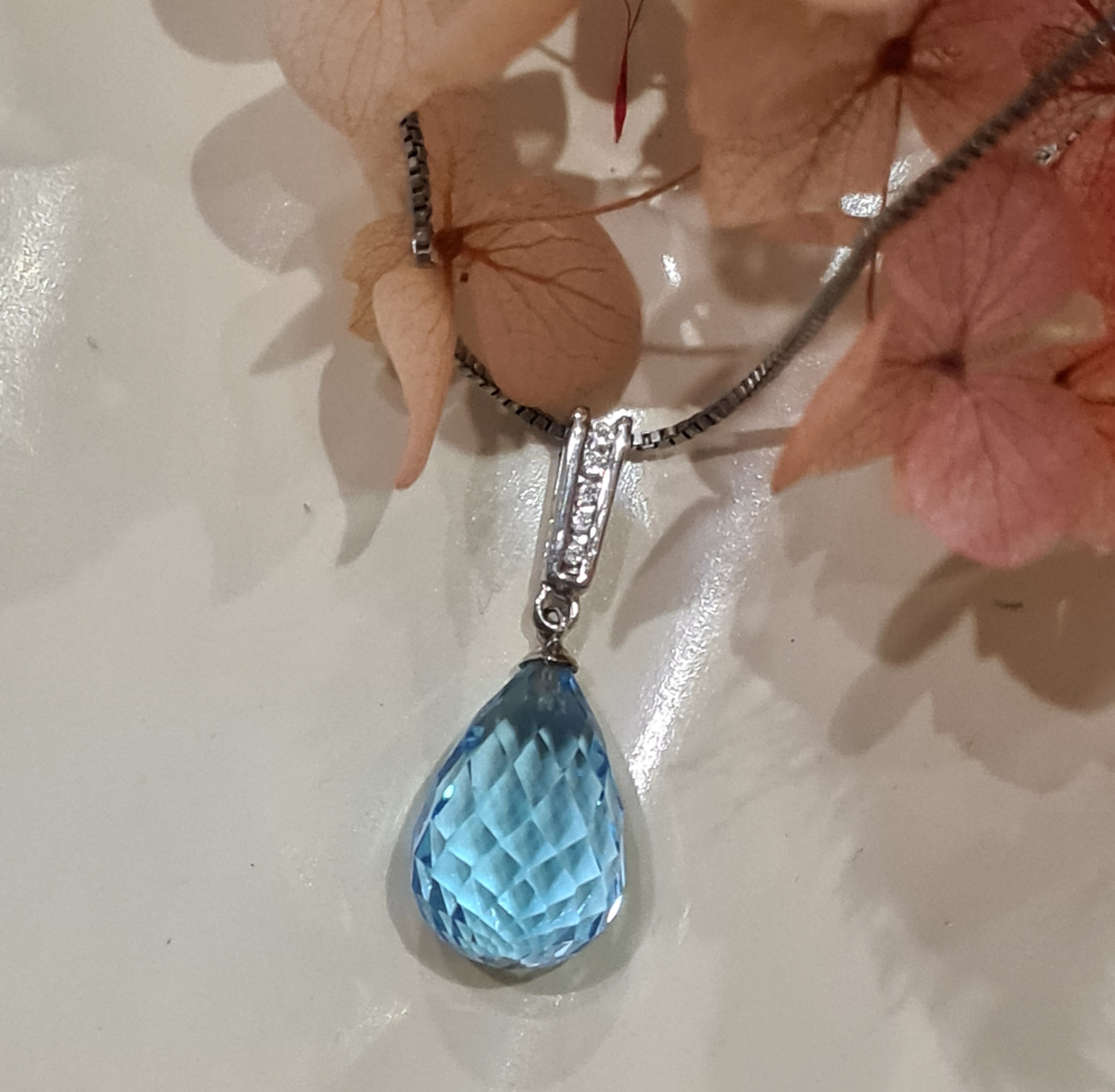 Natural Beauty Blue Topaz Pendant