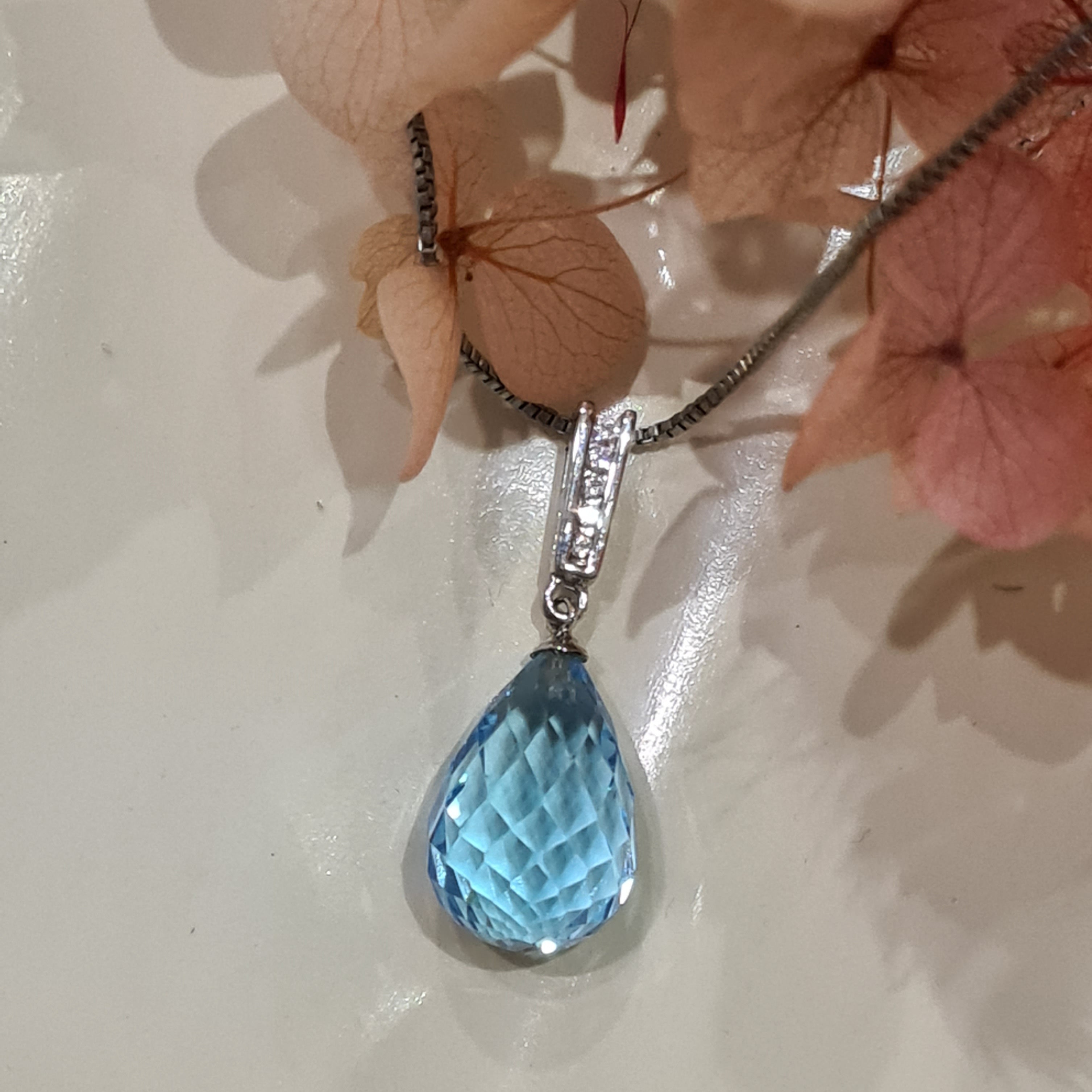 Natural Beauty Blue Topaz Pendant