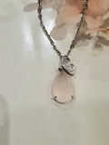 Butterfly with Rose Quartz Pendant